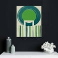 thumbnail image 4 of Nawypu Framed Boho Wall Art Boho Wall Decor Mid Century Modern Wall Art, Neutral Abstract Geometric Canvas Prints Sage Green Boho Artwork Ready To Hang for Bathroom Bedroom, 4 of 4
