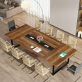 thumbnail image 3 of Table de Conférence de 8 Pi, 94,49 L x 47,24 L x 29,53 H Pouces Grande Table de Réunion/table de Balado pour 10 Personnes, 3 of 5