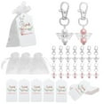 thumbnail image 1 of Gift Bag Kit Keychain Hanging Tag Favor Pouch Set Empty Mesh Storage for Candy Biscuit Snacks, 1 of 7