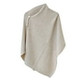 thumbnail image 3 of Gelikeya Poncho Shawl Wraps for Women Scarf Lightweight Fall Winter Versatile Knitted Sweater Pullover Cloak Coat Tops, Khaki, One Size, 3 of 6