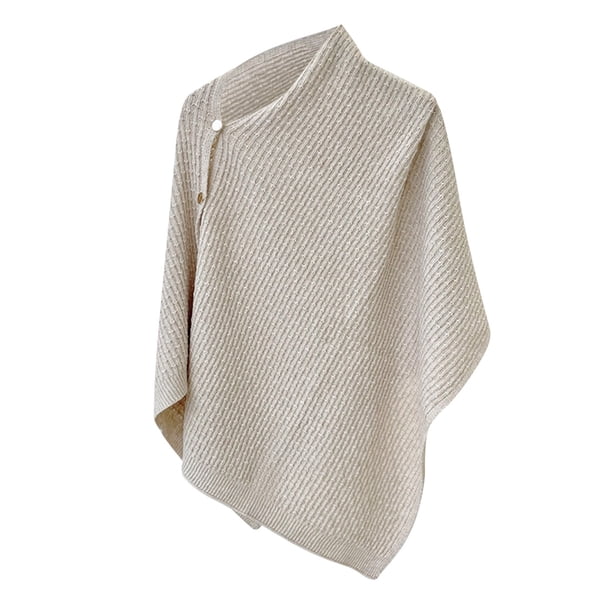 Chal de punto liso informal para mujer - Bufanda cálida, tejido de poliéster - Talla única para primavera/otoño/invierno