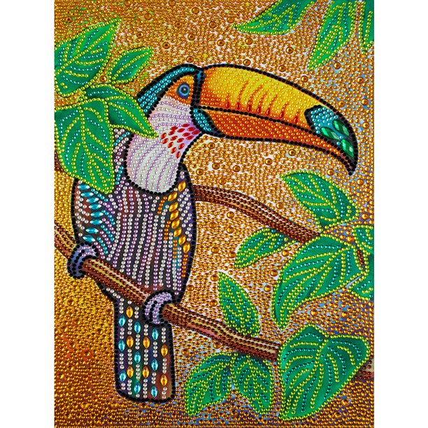 Cuadros Decorativos Pájaro mosaico diamante pintura dibujo completo forma especial taladro cristal artesanía JShteea Nuevos Originales