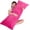 Hot Pink, variant on Full Body Pillow with Fluffy Stripe Faux Fur Removable Cover, Long Bed Pillow Adult 20x54 Inches for Side Sleeper and Pregnancy, Pink.