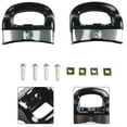 thumbnail image 2 of Replacement Side Handles for Cookware 2-Pack - Bakelite Heat Resistant Pot Handles with Stainless Steel Edging for Stockpot Steamer Pan Milk Pot - Black 66mm Length Single/Double Screw Compatible, 2 of 12
