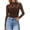 Brown, variant on PRETTYGARDEN Womens Mesh Sheer Shirts Lace Long Sleeve Tops Soft Stretchy Knit, Crewneck See Through Floral Going Out Top, Work, Party Date Night Outfits, Fall Clothes