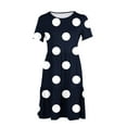 thumbnail image 6 of Wancir Summer Dresses for Women 2024 Casual T Shirt Crewneck Petal Sleeve Swing Vacation Dress with Pockets, 6 of 6