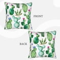 thumbnail image 3 of Bingfone Cactus Plants1 Linen Throw Pillow Covers Cushion Case Pocket Button Vintage Farmhouse Pillowcase For Sofa Couch Bed 18"X18", 3 of 9
