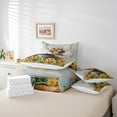 thumbnail image 5 of Feelyou Brown Highland Bull Bedding Comforter Set 7pcs for Child, Rustic Sunflower Queen Bedding Sets, Farmhouse Cartoon Animal Reversible Queen Sheet Sets, Super Cozy Room Decor, 5 of 7