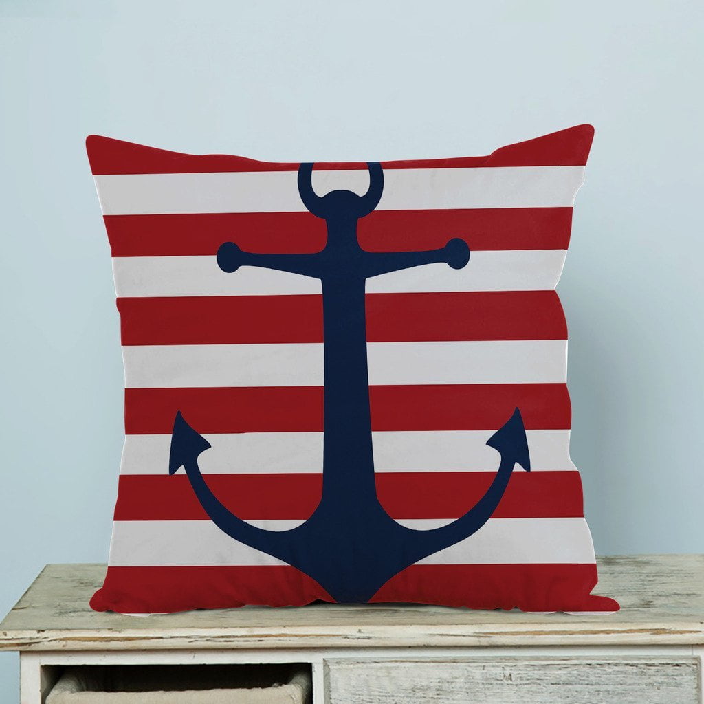 GCKG Red Anchor Pillow Case Pillow Cover Pillow Protector Two Sides 20x20 Inches Walmart Canada