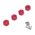 thumbnail image 4 of Adaptador de conversión hexagonal de rueda de 12 mm para 1/14 14400 para 1/12 124018 124019 Piezas de actualización de coche RC ( rojo Yotijar Adaptador hexagonal para cubo de rueda, 4 of 4