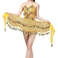 thumbnail image 1 of Danza Del Vientre Bufanda de Cadera Lentejuelas Cinturón Borla Monedas Oro Zulema Bufanda de danza del vientre para mujer, 1 of 8