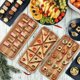 thumbnail image 3 of Acacia Wood Serving Trays, Set of 3 Wooden Serving Platters for Home Decor, Food, Cheese, Fruit, Vegetables, Charcuterie, Appetizer Serving Tray(11.8 x 5.1 x 0.78 inches), 3 of 5
