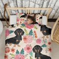 thumbnail image 3 of Dachshund and Flower Duvet Cover and Pillowcase Set for Single Bedding, Bedroom Accessories for Kids Teens, 3 of 5
