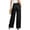 Black, variant on Linen Pants Women Palazzo High Waisted Loose Business Pants Slacks Straight Button Down Travel Pants with Pockets,Gray M