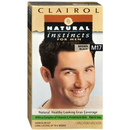 3 Pack - NATURAL INSTINCTS pour les hommes Couleur de cheveux M17 Brun Noir 1 Chaque