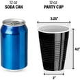 thumbnail image 2 of Black Plastic Cups, 12 oz Disposable Cups, Reusable Party Supplies (120 Count), 2 of 5