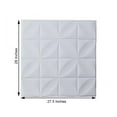thumbnail image 3 of Efavormart 10 Pack | 52 Sq Ft 3D White Foam Self Adhesive Wall Panels for Interior Wall Decor, TV Wall, Bathroom, Kitchen, Living Room Home Decoration- Diamond Design, 3 of 11