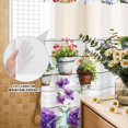 thumbnail image 3 of No Hook Shower Curtain, Spring Purple Flowers Shower Curtains for Bathroom with See Through Top Window, Botanical Vases Pots Floral Wooden Waterproof & Washable Bath Curtain Stand Up Stall 36"x72", 3 of 9