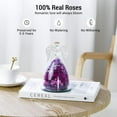 thumbnail image 4 of Emibele Preserved Real Rose in Glass Angel Figurines, Eternal Purple Rose Gift Flower with LED Lights for Women Mom Wife Her Grandma Anniversary Valentine Mother's Day,Purple, 4 of 7