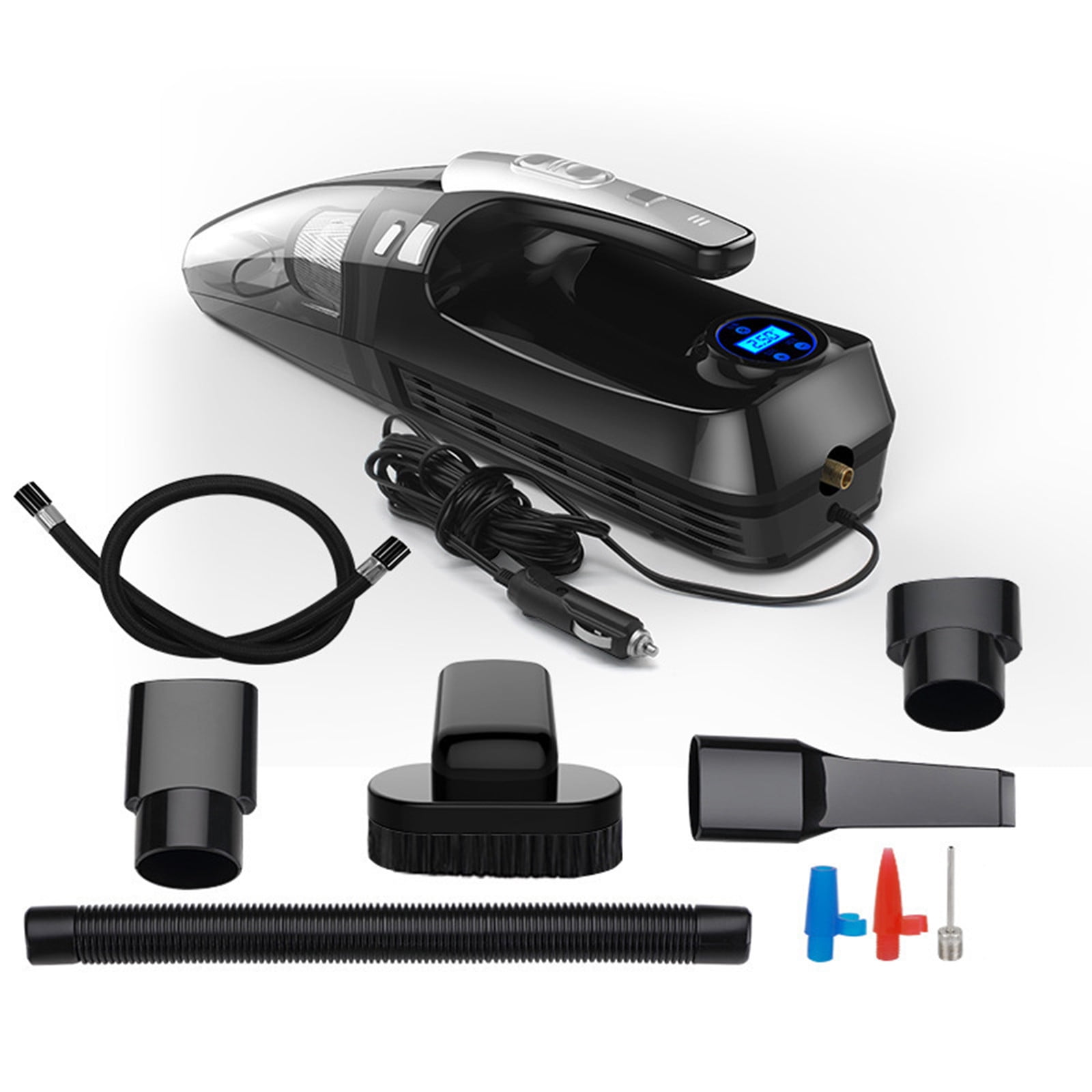 Car Vacuum Handheld Cleaner,Tire Inflator for Car,12V Auto Shut Off Compressor with Led Light,4 In 1 Portable Vacuum Cleaner with Pump Save 50% off