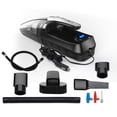 thumbnail image 3 of Qholemyo 12V 4 in 1 car handheld vacuum cleaner tire inflator auto shut off compressor with LED light portable vacuum pump cordless, 3 of 9