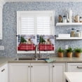 thumbnail image 6 of Christmas Dogs Kitchen Curtains and Valances Set, Merry Christmas Trucks Tree Winter Snow Scene Rod Pocket Window Valance Window Curtain Panels for Living Room Bedroom Laundry, 27.5x36in, 3 Pieces, 6 of 7