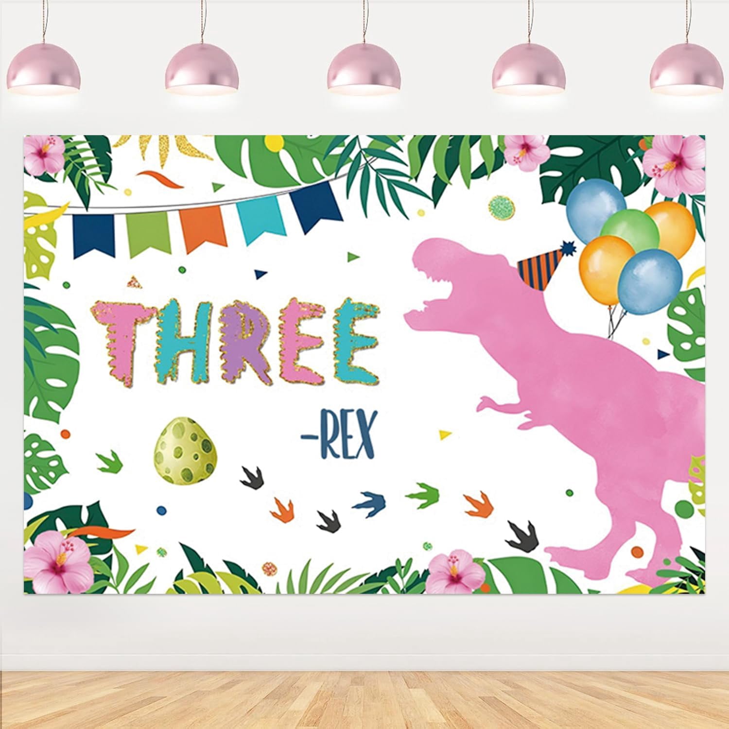 Dino 4. Geburtstag Hintergrund 2,1 X 1,5 M - Dinosaurier Motive Mit "Roar I'm 4" Für Jungen-Party