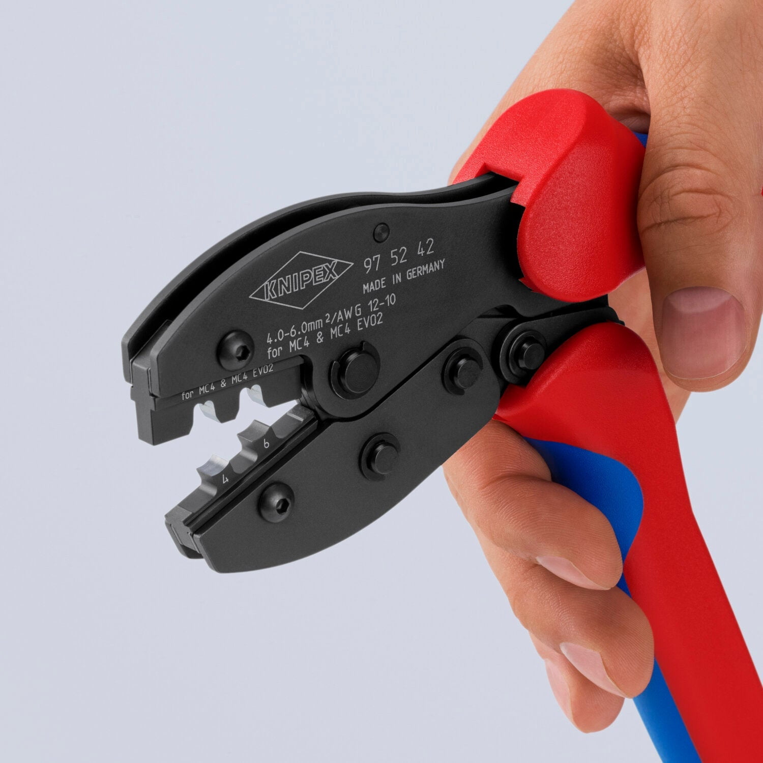 KNIPEX 8 1/2" KNIPEX PreciForce&reg; Crimping Pliers For MC4/MC4 EVO 2