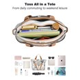thumbnail image 4 of Tote Bag for Women - Coastal Coral Starfish Shoulder Bag - Large Utility Work Duffle Bag with Zipper Handbag for Travel, Work, Sprots, 4 of 5
