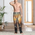 thumbnail image 2 of Xecao Flower Meditating Rabbit for Men's Pajama Pants Long Lounge Pants with Drawstring Waistband and Pockets Comfortable Sleepwear for Home Relaxation-Large, 2 of 6
