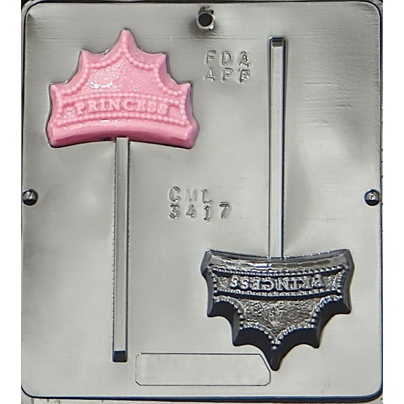 3417 "Princess" Crown Lollipop Chocolate Candy Mold