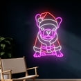 thumbnail image 2 of Handmadetneonsign Christmas French Bulldog Led Sign, Merry Christmas Bulldog Neon Sign Christmas, 2 of 5