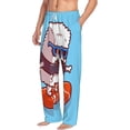 thumbnail image 2 of Daiia Sushi Salmon Surfing Men's Sleep Pant with Pockets and Drawstring,Pajama Pants-X-Large, 2 of 9