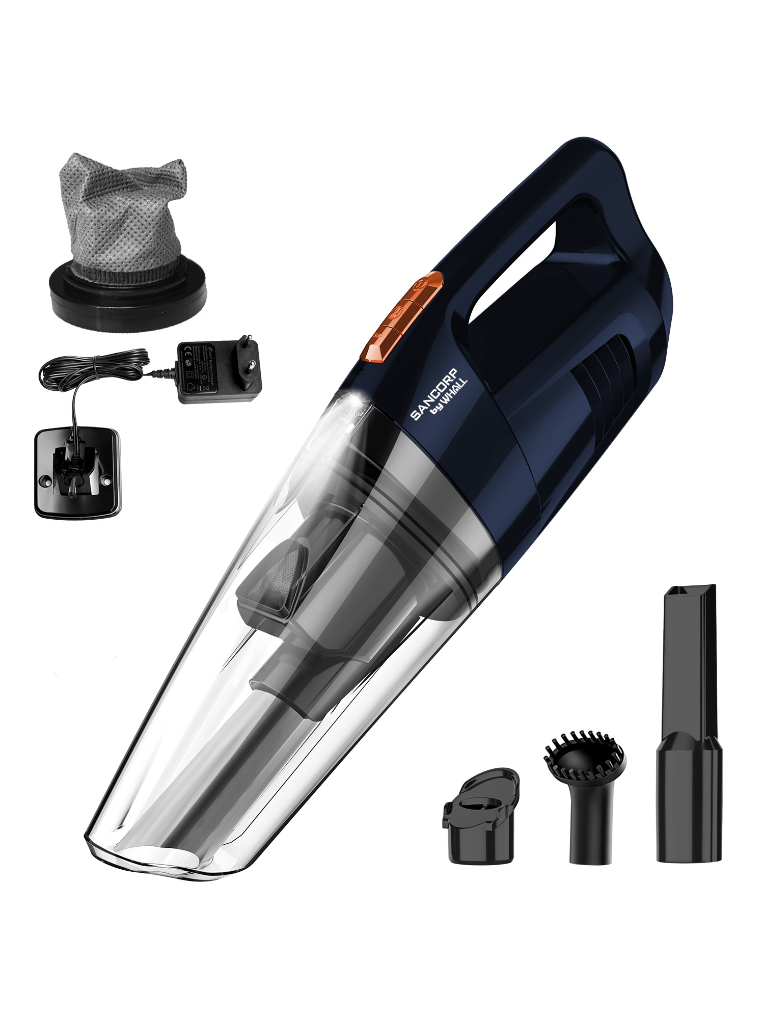 Whall Mini Portable Cordless Handheld Vacuum with 8500 PA, washable