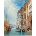 thumbnail image 3 of William Callow 12x14 Black Modern Framed Museum Art Print Titled - A Gondola on the Grand Canal, Venice (1866), 3 of 5