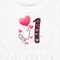 thumbnail image 4 of Inktastic Valentine's Day First Birthday Girls Baby Dress, 4 of 5