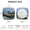 thumbnail image 6 of Set of 4 Removable Chair Seat Covers for Dining Room, Blue Sky Lighthouse Stretchable Office Kitchen Chair Slipcovers Cushion Protector Sea Reef Furniture Decor, 16.9x16.9 Inches, 6 of 6