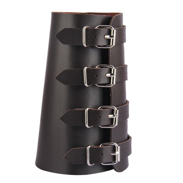 Brazalete de de cuero de de cinturón ancho de 4 capas Marron Zulema Brazalete ancho de pulsera