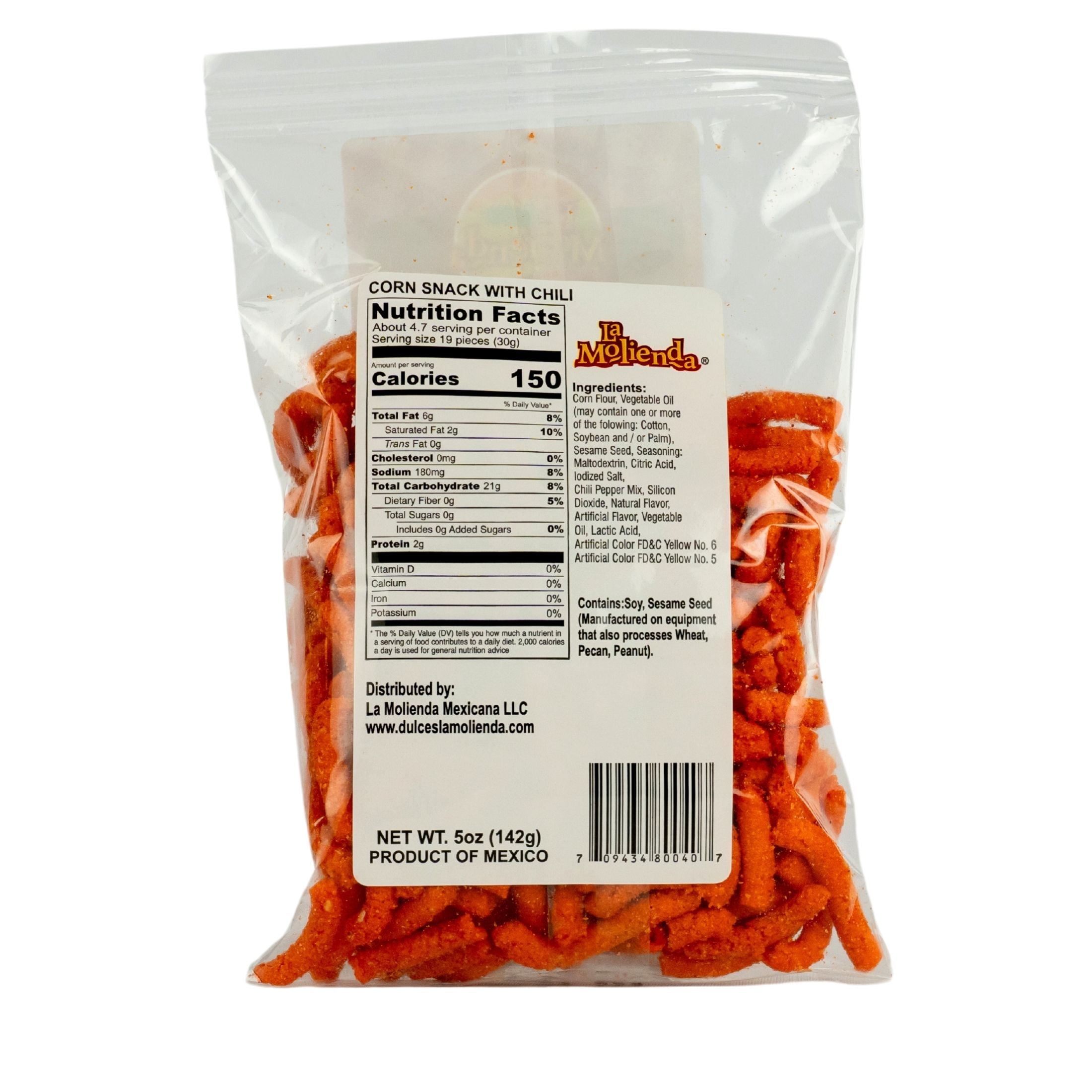 La Molienda Ranchitos Spicy Corn Churros, Mexican Traditional Snack, 5 oz