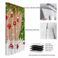 thumbnail image 6 of Christmas Tree Blackout Curtains for Bedroom/Living Room, Pinch Pleated Black Out Curtains, Xmas Red Balls Pine Branches Snowflakes New Year Room Darkening Window Drapes with Hooks 2 Panels, 39"x70", 6 of 8