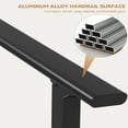 thumbnail image 5 of Handrails for Outdoor Steps, 2 Step - Aluminum & Wrought Iron Stair Railing for 2 to 5 Steps, Adjustable Handrailing Kit, Hand Rails for Decks, Porches, and Concrete Steps, 5 of 7