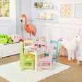 thumbnail image 4 of Melissa & Doug Pink Faux Leather Child’s Crown-Back Armchair (Kid’s Furniture), 4 of 4