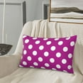 thumbnail image 5 of Gaeub Purlpe And White Polka Dot Printed Pillow Case, Comfort Soft Hidden Zipper, Suitable for Sofa, Bedroom-16"x24", 5 of 6