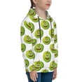 thumbnail image 3 of Pofeuu Happy Fruit Print Kids Pullover Hoodies Warm Thick Hooded Sweatshirt with Packet for Boys Girls-Large, 3 of 6