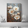 thumbnail image 2 of Mudket Framed,Vintage Canvas Wall Art,Ready to Hang,White Branch Floral Canvas Print,Botanical Wall Decor,Rustic Flower Wall Art,for Living Room Bedroom Kitchen Office Decor - 12"L x 8"W, 2 of 10