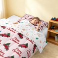 thumbnail image 4 of Erosebridal Christmas Truck Twin Comforter Sets, Christmas Tree Bedding Set, Pink Merry Christmas, Xmas Reversible 2 Pieces 1 Comforter and 1 Pillowcase, 4 of 6
