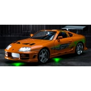 Fast & Furious 1:18 Toyota Supra Die-cast Car & 3 Brian Figure, Toys for Kids and Adults, Model Vehicles
