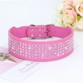 thumbnail image 4 of Pet Artist 2 inch Wide Bling Rhinestones Dog Collars Leather 5 Rows Full Sparkly Crystal Necklace, 4 of 9