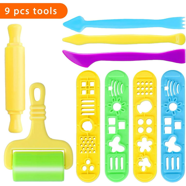 26PCS Playdough Tools and Cutters Set, Plasticine Tools and Cutters for  Toddlers Kids Children, Plastic Play Dough Rollers Cutters Molds Dough  Tools
