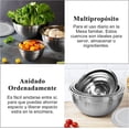 thumbnail image 3 of Juego de 7 Cuencos de Mezcla, Bowls de Cocina de Acero Inoxidable con Tapas Herméticas, Ideal para Hornear, Mezclar, Ensalada, Servir y Preparar, Tamaño de 4.5, 3.6, 2.7, 2.1, 1.7, 1.1, 0.7cuartos, 3 of 4